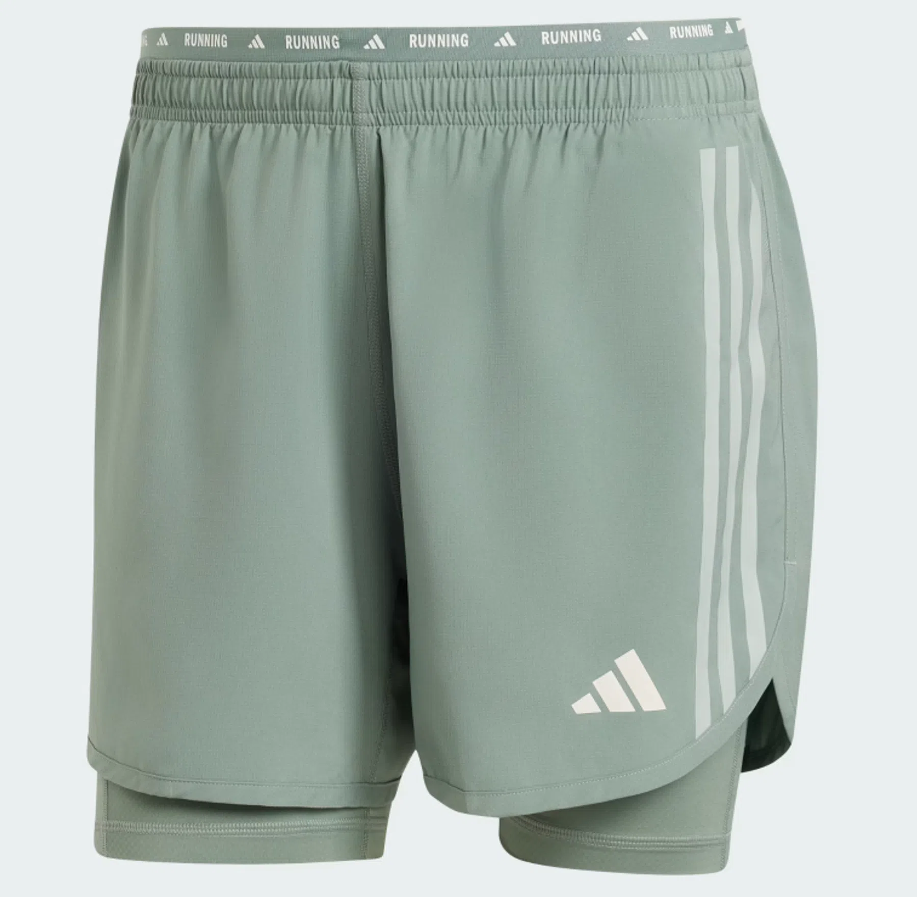 Own the Run 3-Stripes 2-in-1 Short Heren